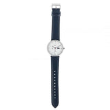 Lacoste Moon Multifunction White Dial Blue Leather Strap Watch for Men - 2010975