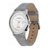 Lacoste Madrid White Dial Gray Leather Strap Watch for Men - 2011031