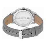 Lacoste Madrid White Dial Gray Leather Strap Watch for Men - 2011031