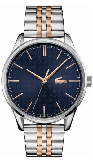 Lacoste Vienna Blue Dial Two Tone Steel Strap Watch for Men - 2011048