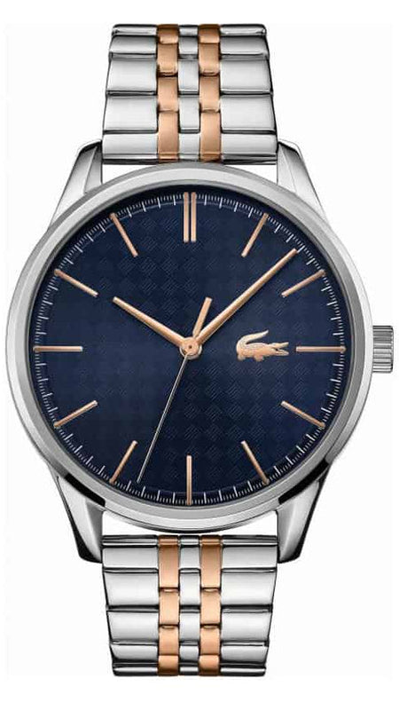 Lacoste Vienna Blue Dial Two Tone Steel Strap Watch for Men - 2011048