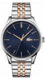 Lacoste Vienna Blue Dial Two Tone Steel Strap Watch for Men - 2011048