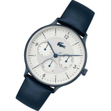 Lacoste Club White Dial Blue Leather Strap Watch for Men - 2011140