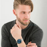 Lacoste Vienna Blue Dial Silver Steel Strap Watch for Men - 2011049