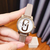Marc Jacobs Corie White Dial Brown Leather Strap Watch for Women - MJ1581