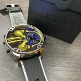 Diesel Mr. Daddy 2.0 Chronograph Black Dial Grey Nylon Strap Watch For Men - DZ7429