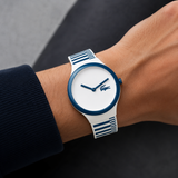 Lacoste Goa White Dial Two Tone Silicone Strap Watch for Men - 2020118