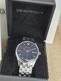Emporio Armani Lambda Blue Dial Silver Steel Strap Watch for Men - AR11019