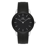 Daniel Wellington Iconic Motion Black Dial Black Rubber Strap Watch For Men - DW00100425