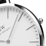 Daniel Wellington Classic Bristol White Dial Brown Leather Strap Watch For Women - DW00100056