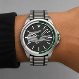 Lacoste Capbreton Gray Dial Two Tone Steel Strap Watch for Men - 2010943