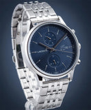 Lacoste Madrid Blue Dial Silver Steel Strap Watch for Men - 2011067