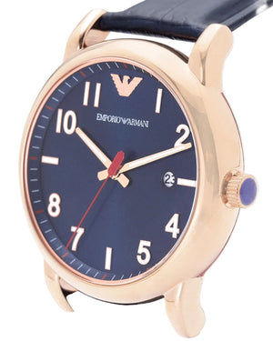 Emporio Armani Luigi Blue Dial Blue Leather Strap Watch for Men - AR11135