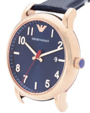 Emporio Armani Luigi Blue Dial Blue Leather Strap Watch for Men - AR11135