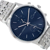 Lacoste Madrid Blue Dial Silver Steel Strap Watch for Men - 2011067
