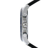 Lacoste Neoheritage Chronograph Blue Dial Black Silicone Strap Watch for Men - 2011252