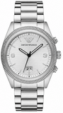 Emporio Armani Classic Silver Dial Silver Steel Strap Watch for Men - AR5894