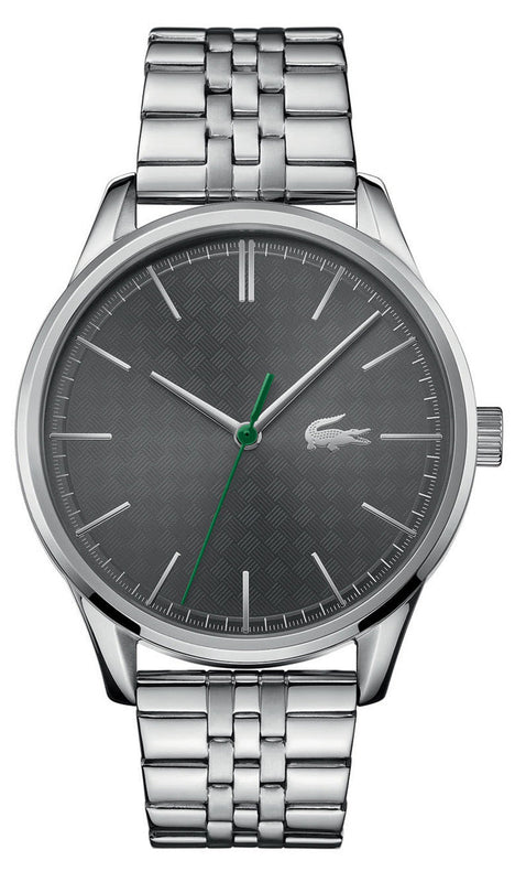 Lacoste Vienna Gray Dial Gray Steel Strap Watch for Men - 2011073T