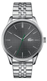 Lacoste Vienna Gray Dial Gray Steel Strap Watch for Men - 2011073T