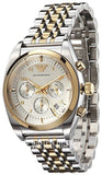 Emporio Armani Classic White Dial Two Tone Steel Strap Watch for Men  - AR11603