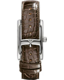 Emporio Armani Classic Beige Dial Brown Leather Strap Watch For Women - AR0155