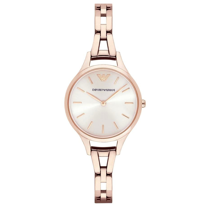 Emporio Armani Aurora Rose Gold Dial Rose Gold Steel Strap Watch for Women - AR11055