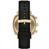 Emporio Armani Ruggero Chronograph Black Dial Black Leather Strap Watch for Men - AR11690