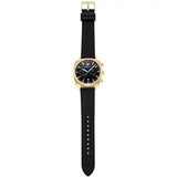 Emporio Armani Ruggero Chronograph Black Dial Black Leather Strap Watch for Men - AR11690