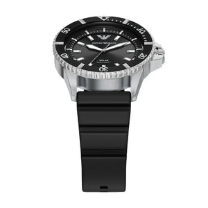 Emporio Armani World Explorer Solar Black Dial Black Silicone Strap Watch for Men - AR11788