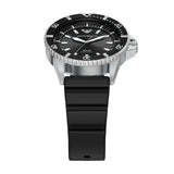 Emporio Armani World Explorer Solar Black Dial Black Silicone Strap Watch for Men - AR11788