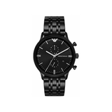 Emporio Armani Chronograph Black Dial Black Steel Strap Watch For Men - AR1934