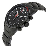 Emporio Armani Sigma Chronograph Black Dial Black Steel Strap Watch for Men - AR6094