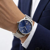 Emporio Armani Ruggero Blue Dial Silver Steel Strap Watch for Men - AR11311