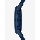 Emporio Armani Renato Chronograph Silver Dial Blue Silicone Strap Watch For Men - AR11026