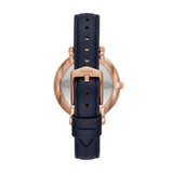 Fossil Tailor White Dial Blue Leather Strap Watch for Women - ES4394