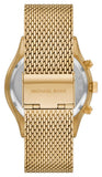 Michael Kors Slim Runway Quartz Gold Dial Gold Mesh Bracelet Watch For Women - MK8625