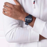 Tommy Hilfiger Gavin Chronograph Blue Dial Blue Mesh Bracelet Watch for Men - 1791471
