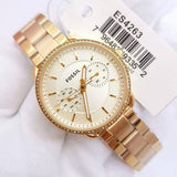 Fossil Tailor Gold Dial Gold Steel Strap Watch for Women - ES4263