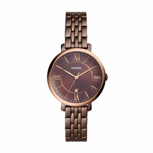 Fossil Jacqueline Brown Dial Brown Steel Strap Watch for Women - ES4275