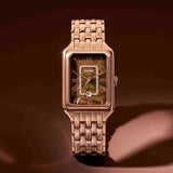 Fossil Raquel Three Hand Date Brown Dial Rose Gold Steel Strap Watch For Women - ES5323