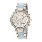 Michael Kors Parker White Dial Two Tone Steel Strap Watch for Women - MK6138