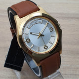 Marc Jacobs Baby Dave White Dial Brown Leather Strap Watch for Women - MBM1261