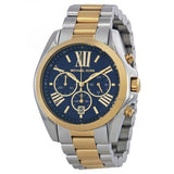 Michael Kors Bradshaw Blue Dial Two Tone Steel Strap Watch for Women - MK5606