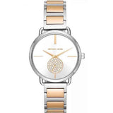 Michael Kors Silver Dial Two Tone Steel Strap Watch for Women - MK3679