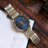 Lacoste Madrid Blue Dial Silver Steel Strap Watch for Men - 2011067