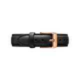 Daniel Wellington Classic Petite Reading Black Dial Black Leather Strap Watch For Women - DW00100167