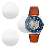 Fossil Forrester Luggage Automatic Skeleton Blue Dial Brown Leather Strap Watch for Men - ME3179
