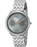 Fossil Tailor Mother of Pearl Black Dial Silver Steel Strap Watch for Women - ES3911