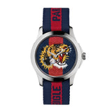 Gucci G Timless Le Marche Des Merveilles Blue & Red Dial Blue & Red Nylon Strap Unisex Watch  - YA126495