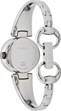 Gucci Guccissima Quartz Diamonds Brown Dial Silver Steel Strap Watch For Women - YA134503